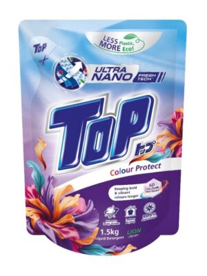 TOP LIQUID DETERGENT COLOUR PROTECT PURPLE REFILL 1.5KG