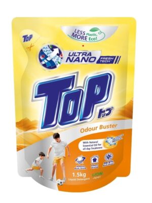 TOP LIQUID DETERGENT ODOUR BUSTER YELLOW REFILL 1.5KG