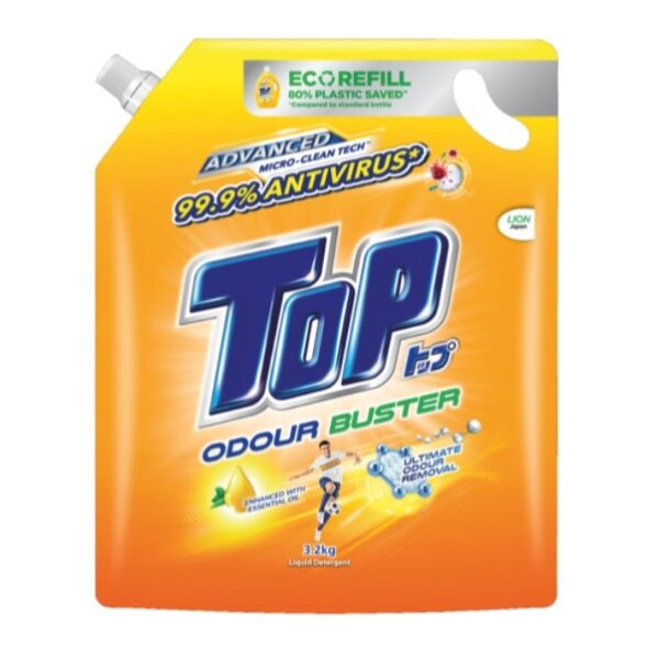 TOP LIQUID DETERGENT ODOUR BUSTER YELLOW REFILL 3.2KG