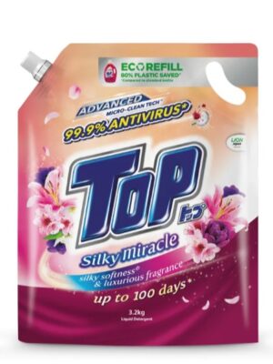 TOP LIQUID DETERGENT SILKY MIRACLE REFILL 3.2KG