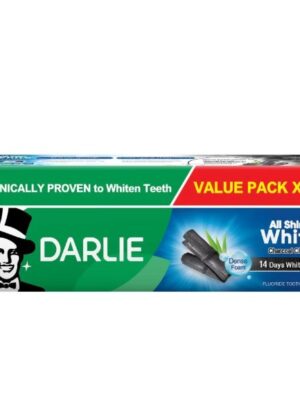 DARLIE ALL SHINY WHITE CHARCOAL CLEAN 140G X 2'S (VALUE PACK)