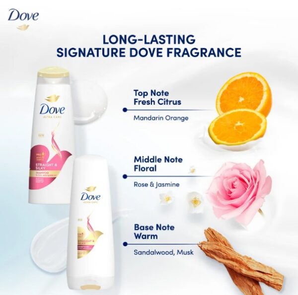 DOVE STRAIGHT & SILKY SHAMPOO 330ML