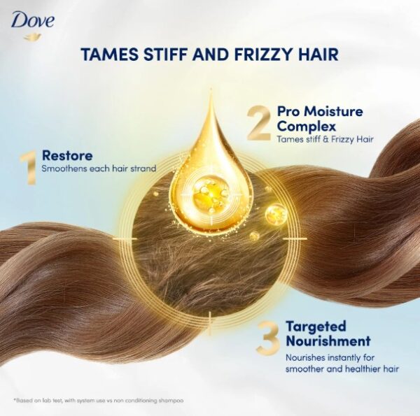 DOVE STRAIGHT & SILKY SHAMPOO 330ML