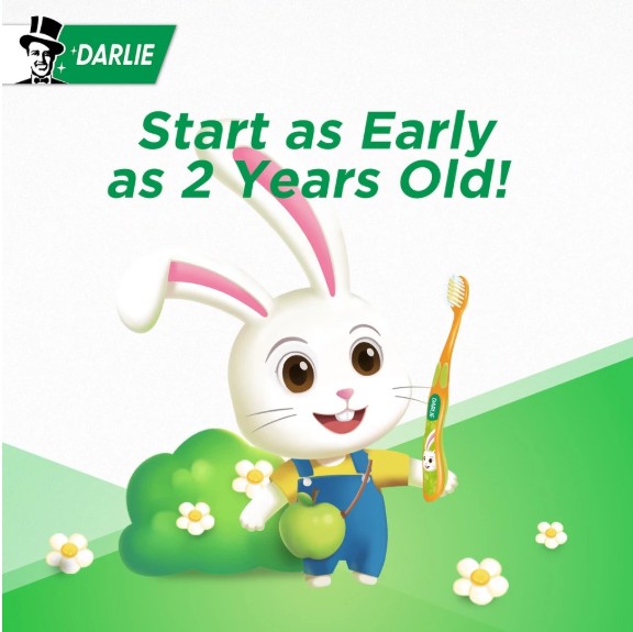 DARLIE CUTIE BUNNY 2-5 YEARS OLD KIDS MILK TEETH TOOTHBRUSH (SOFT)