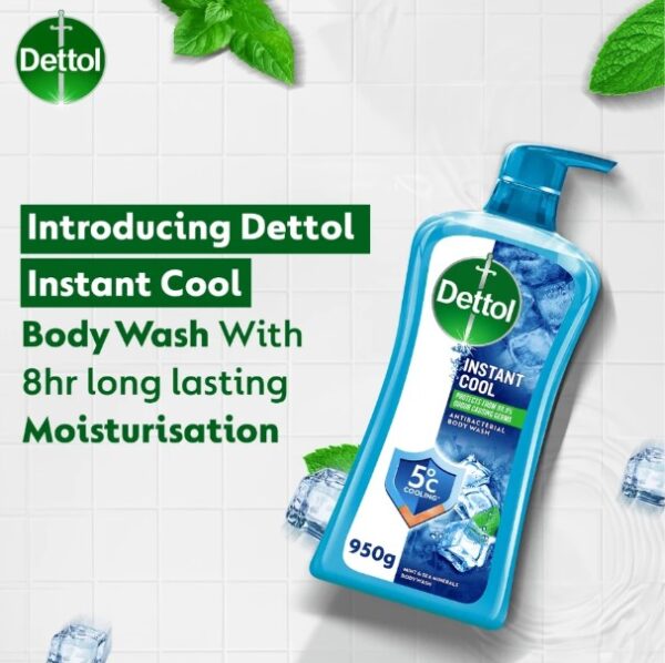 DETTOL SHOWER GEL BODY WASH INSTANT COOL 950ML