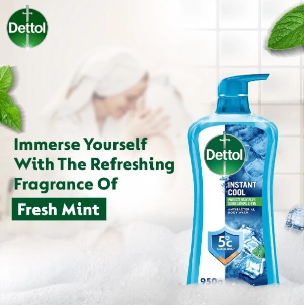 DETTOL SHOWER GEL BODY WASH INSTANT COOL 950ML