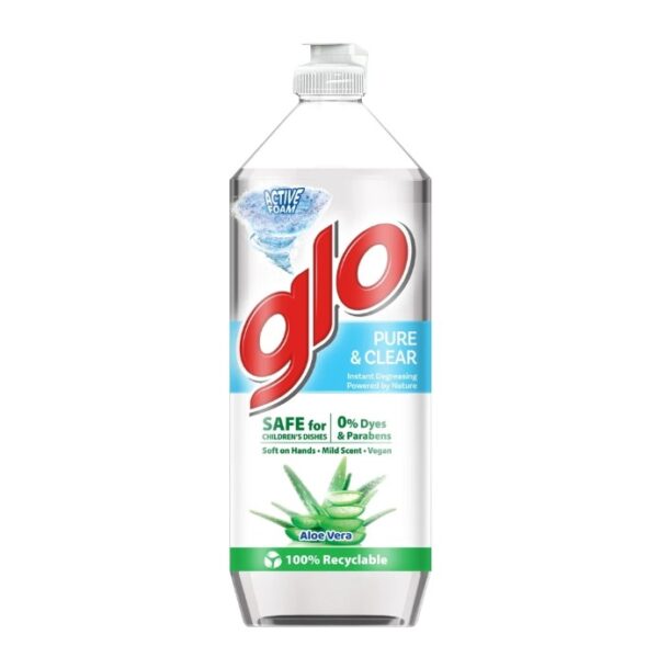 GLO PURE & CLEAR DISHWASHING LIQUID 800ML
