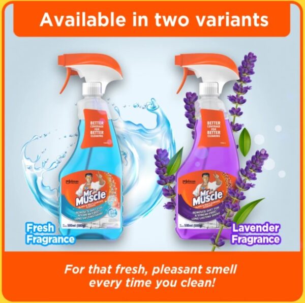 MR. MUSCLE GLASS CLEANER (500ML x 2) TWIN PACK
