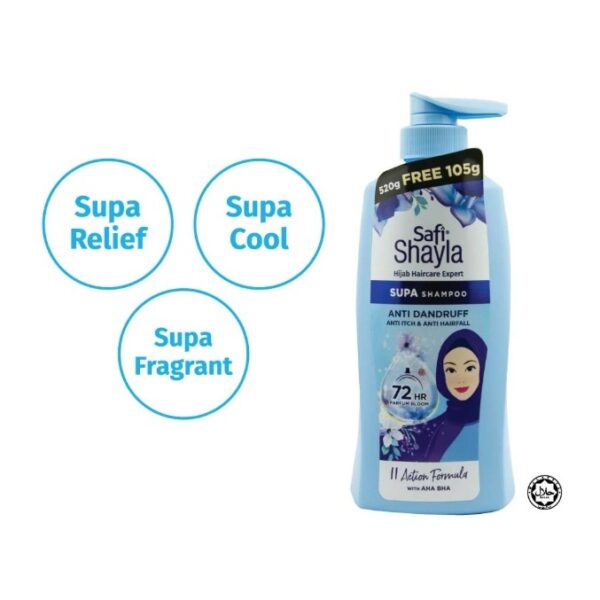 SAFI SHAYLA SUPA ANTI DANDRUFF, ANTI ITCH & ANTI HAIRFALL SHAMPOO 300G