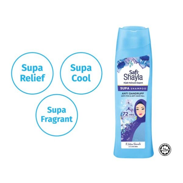 SAFI SHAYLA SUPA ANTI DANDRUFF, ANTI ITCH & ANTI HAIRFALL SHAMPOO 300G