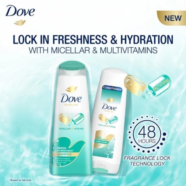 DOVE MICELLAR HAIR FRESH NOURISHMENT SHAMPOO 330ML
