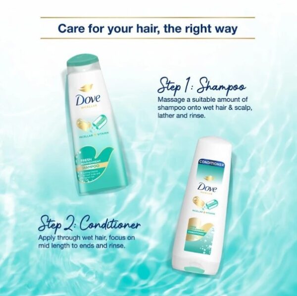 DOVE MICELLAR HAIR FRESH NOURISHMENT SHAMPOO 330ML