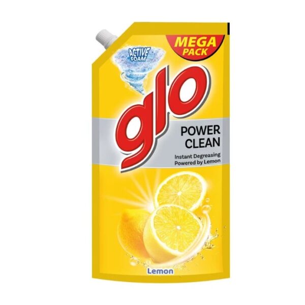 GLO ACTIVE FOAM LEMON DISHWASHING LIQUID REFILL PACK 850ML