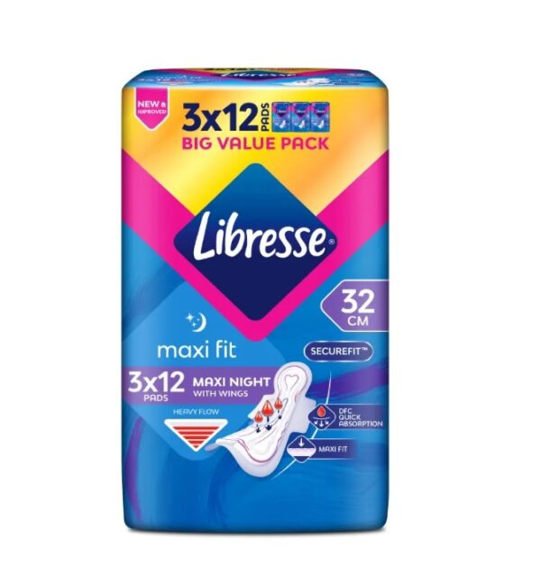 LIBRESSE MAXI NIGHT WINGS 32CM (VALUE PACK)