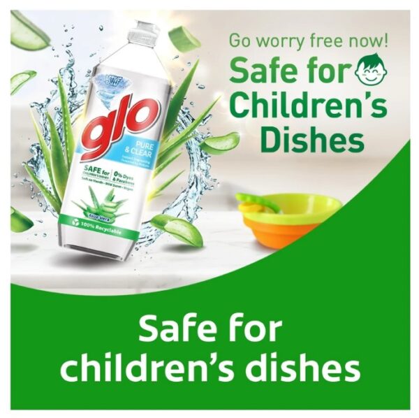 GLO PURE & CLEAR DISHWASHING LIQUID 800ML