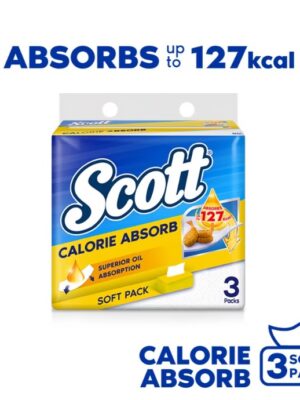 SCOTT KITCHEN TOWEL CALORIE ASBORB INTERFOLDER 80S X3