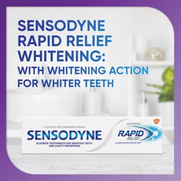 SENSODYNE RAPID RELIEF WHITENING TOOTHPASTE 100G (FREE TOOTHBRUSH)