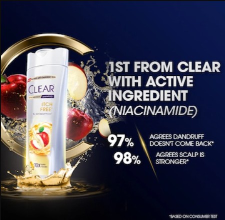 CLEAR ITCH FREE ANTI-DANDRUFF SHAMPOO 300ML