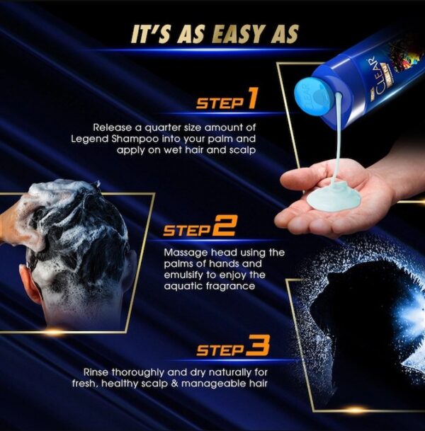 CLEAR MEN LEGEND BY CR7 SCALP & HAIR SHAMPOO (315ML)