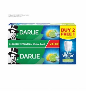 DARLIE ALL SHINY WHITE LIME MINT 140G (BUY 2 FREE 1)