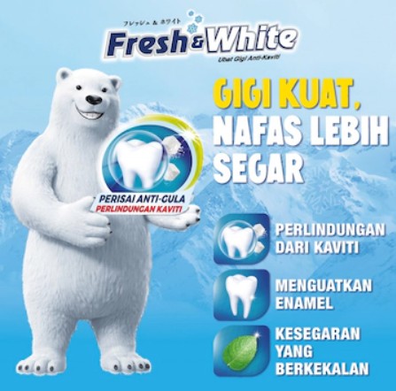 FRESH & WHITE VOLCANIC WHITENING TOOTHPASTE (140G x 2)