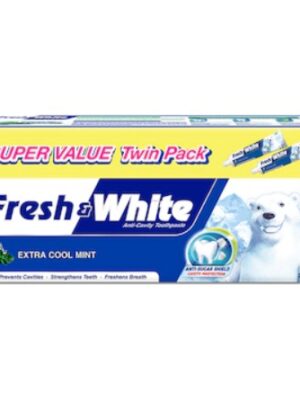 FRESH & WHITE EXTRA COOL MINT TOOTHPASTE 2 x 225G