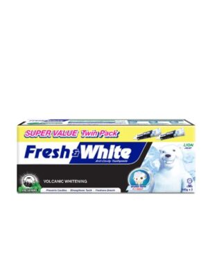 FRESH & WHITE VOLCANIC WHITENING TOOTHPASTE (140G x 2)
