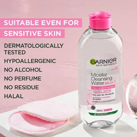GARNIER MICELLAR CLEANSING WATER EVEN FOR SENSITIVE SKIN 400ML
