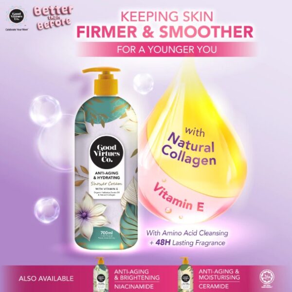 GOOD VIRTUES CO. Anti-Aging & Hydrating Shower Cream With Vitamin E 700ml