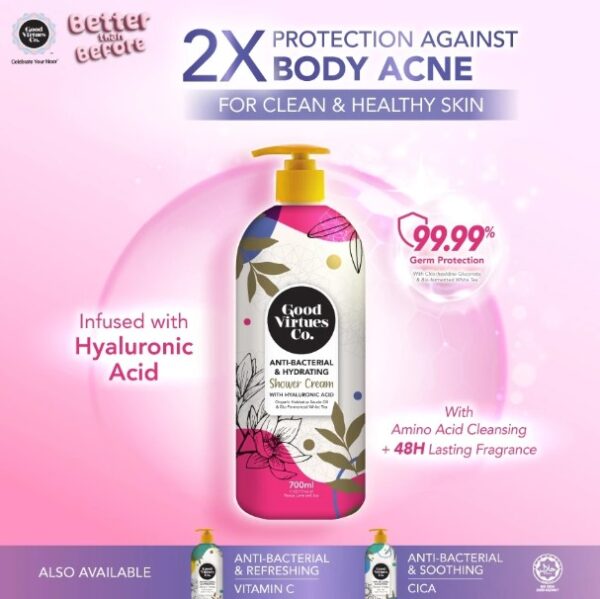GOOD VIRTUES CO. Anti-Bacterial & Hydrating Shower Cream 700ml