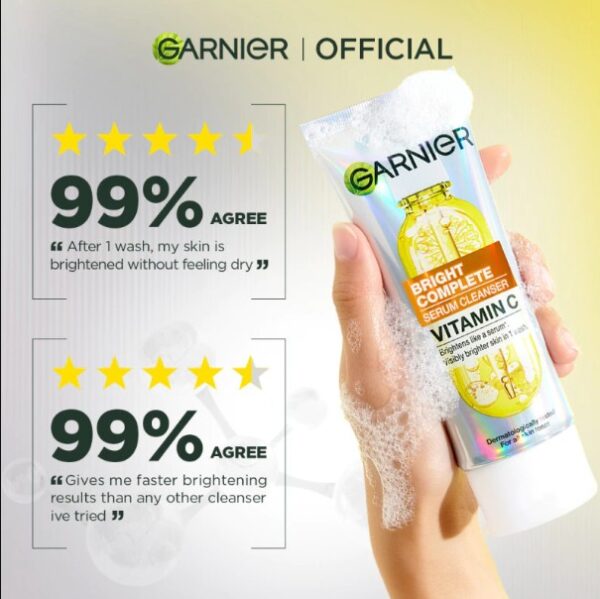 GARNIER BRIGHT COMPLETE SERUM CLEANSER 100ML