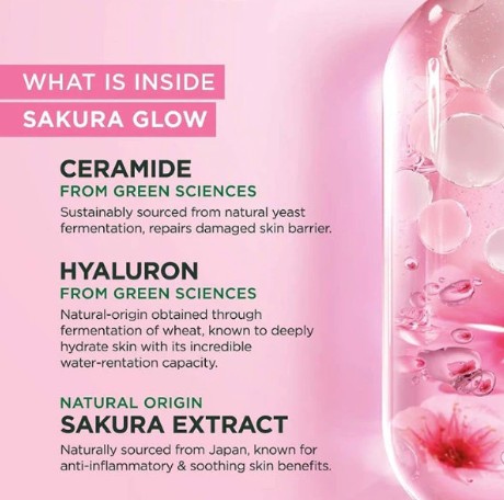GARNIER SKIN NATURALS SAKURA GLOW GLOWING FACE WASH 100ML