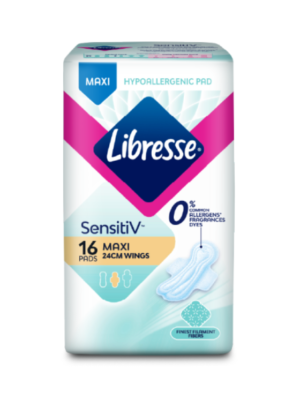 LIBRESSE SENSITIV MAXI WING 24CM (16'S)