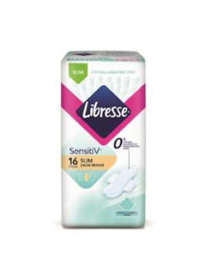 LIBRESSE SENSITIV SLIM WING 24CM (16'S)