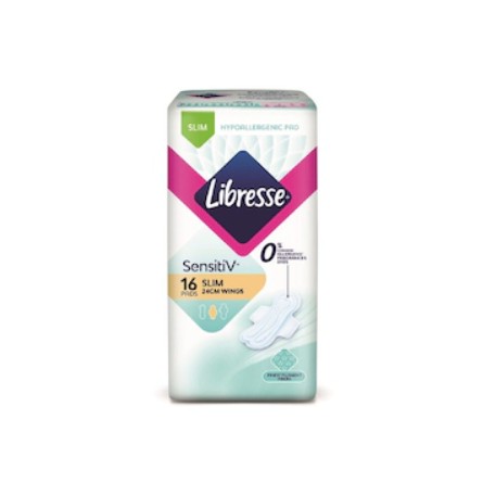 LIBRESSE SENSITIV SLIM WING 24CM (16'S)