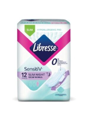 LIBRESSE SENSITIV SLIM 32CM NIGHT WINGS (12'S)