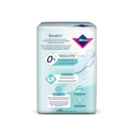 LIBRESSE SENSITIV SLIM 32CM NIGHT WINGS (12'S)