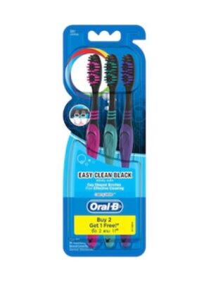 ORAL-B COMPLETE EASY CLEAN BLACK (SOFT) TOOTHBRUSH (3'S)