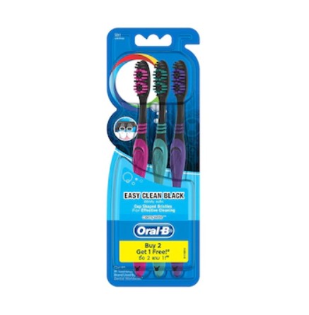 ORAL-B COMPLETE EASY CLEAN BLACK (SOFT) TOOTHBRUSH (3'S)