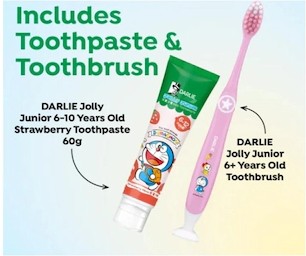 DARLIE JUNIOR KIDS DENTAL SET (STRAWBERRY TOOTHPASTE & TOOTHBRUSH) 60g
