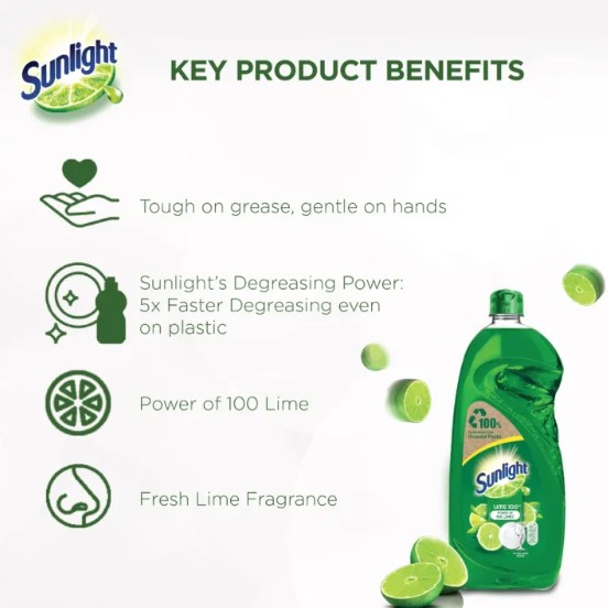 SUNLIGHT DISHWASH LIQUID LIME 800ML