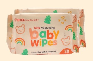 BIG EXTRA MOISTURIZING BABY WIPES (80 SHEETS X 2 PACKS)