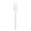 Disposable White Plastic Fork 6.5 INCH