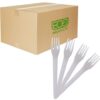 Disposable White Plastic Fork 6.5 INCH