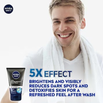 NIVEA FOR MEN EXTRA BRIGHT MUD FOAM 100G