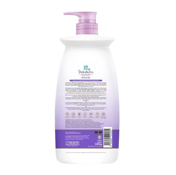 SHOKUBUTSU BODY WASH MOISTURE FRESH IRIS BLISS 900G