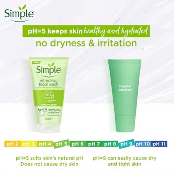 SIMPLE KIND TO SKIN REFRESHING FACIAL WASH GEL 150ML