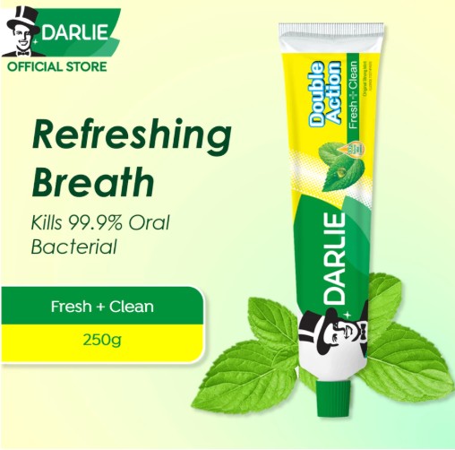 DARLIE DOUBLE ACTION FRESH + CLEAN TOOTHPASTE ORIGINAL STRONG MINT 250G