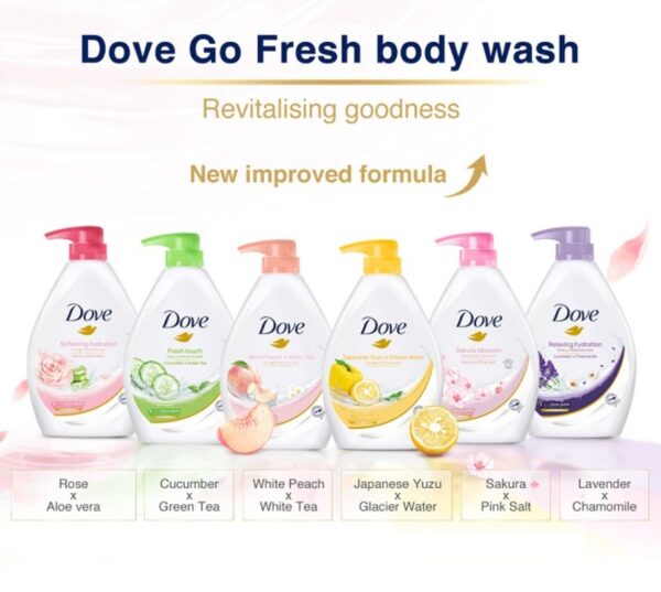 DOVE BODY WASH SAKURA BLOSSOM 1L