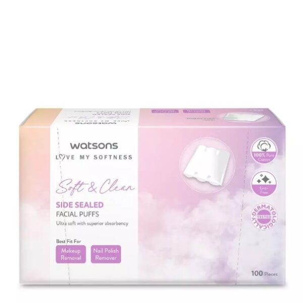 SOFT & CLEAN FACIAL PUFFS (SIDE SEALED) [100 PIECES]
